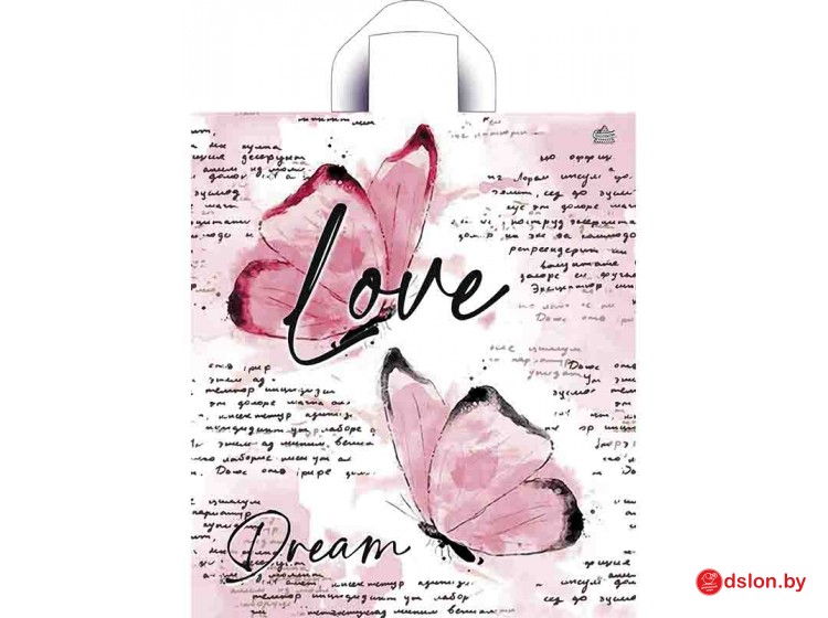 Мешок ПНД (петля) 420*380 (37мкр) Love Dream
